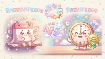 Reoccurrence vs Recurrence