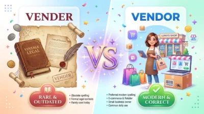 Vender vs Vendor