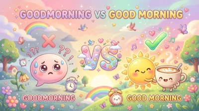 Goodmorning vs Good Morning