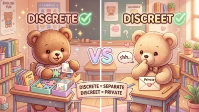 Discrete vs Discreet