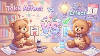 Take Effect vs Take Affect
