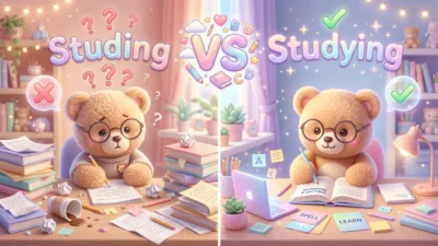 Studing vs Studying