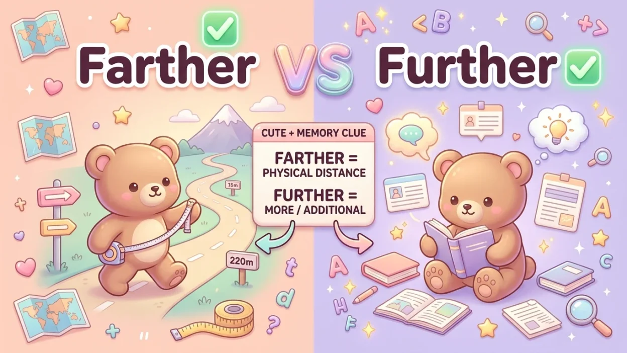 Farther vs Further