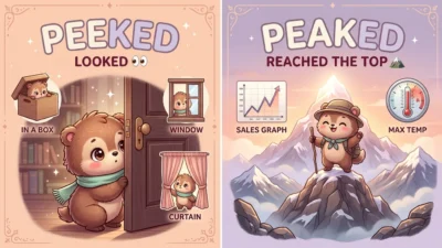 Peeked or Peaked